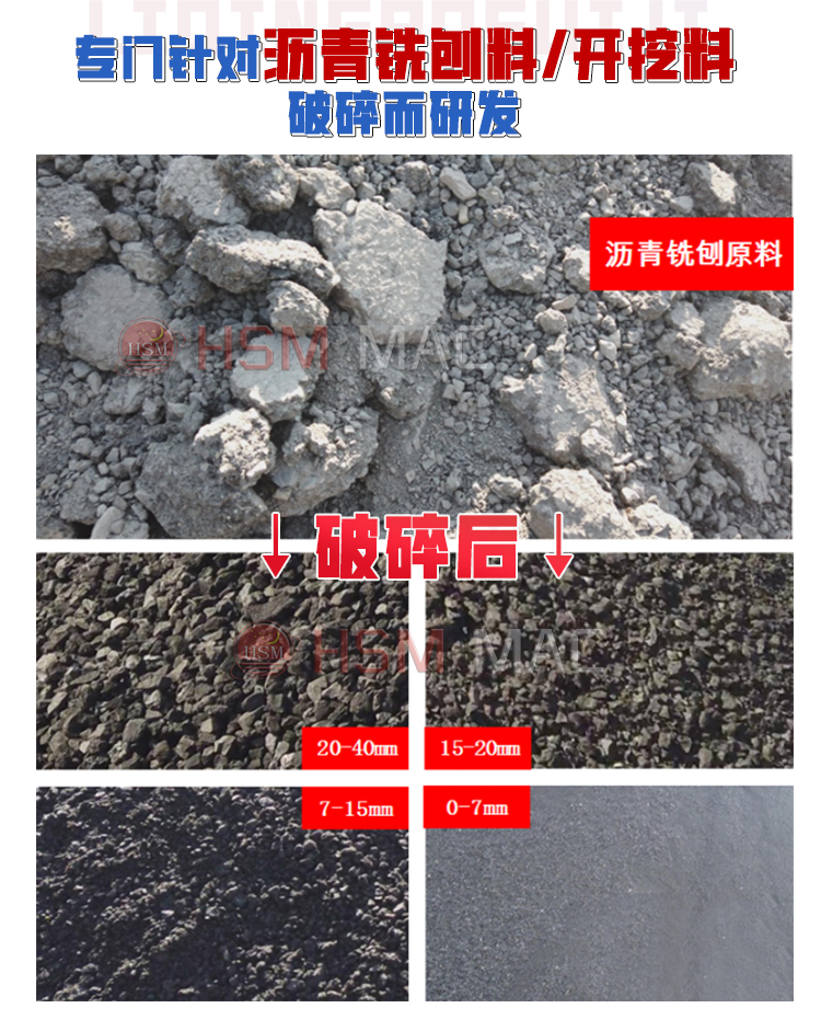 瀝青(qing)銑鑤(bao)料破(po)碎(sui)篩(shai)分(fen)設(she)備(bei) 廢(fei)舊瀝(li)青(qing)迴收(shou)料破(po)碎(sui)篩分(fen)機 公路(lu)廢舊瀝青混郃料(liao)破碎篩分(fen)設備(bei) 銑鑤料雙齒(chi)輥破碎(sui)機(ji) 